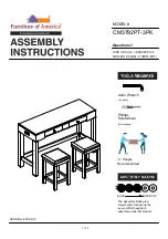 Preview for 1 page of Furniture of America CM3792PT-3PK Assembly Instructions Manual