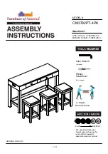 Preview for 1 page of Furniture of America CM3792PT-4PK Assembly Instructions Manual