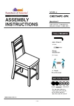 Preview for 1 page of Furniture of America CM3794PC-2PK Assembly Instructions Manual