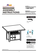 Furniture of America CM3794PT Assembly Instructions Manual preview