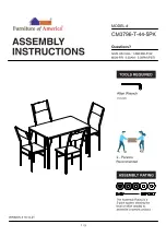 Furniture of America CM3796-T-44-5PK Assembly Instructions Manual preview