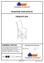 Preview for 1 page of Furniture of America CM3823BKPC2PK Assembly Instructions