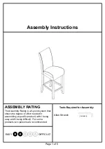 Preview for 1 page of Furniture of America CM3823PC-2PK Assembly Instructions