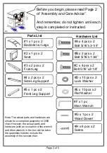 Preview for 3 page of Furniture of America CM3823PC-2PK Assembly Instructions