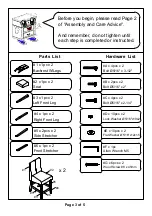 Предварительный просмотр 3 страницы Furniture of America CM3824PC-2PK Assembly Instructions