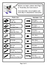 Preview for 3 page of Furniture of America CM3824PT-VN Assembly Instructions Manual