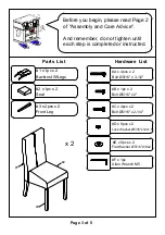 Preview for 3 page of Furniture of America CM3824SC-2PK Assembly Instructions