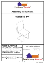 Preview for 1 page of Furniture of America CM3825-SC-2PK Assembly Instructions