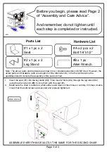 Preview for 3 page of Furniture of America CM3825-SC-2PK Assembly Instructions