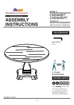 Preview for 1 page of Furniture of America CM3840RT Assembly Instructions Manual