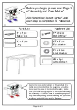 Preview for 4 page of Furniture of America CM3841T Assembly Instructions