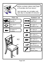 Предварительный просмотр 3 страницы Furniture of America CM3857SC-2PK Assembly Instructions