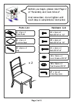 Preview for 3 page of Furniture of America CM3858SC-2PK Assembly Instructions