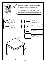 Preview for 3 page of Furniture of America CM3870PT-VN Assembly Instructions