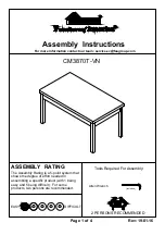 Preview for 1 page of Furniture of America CM3870T-VN Assembly Instructions