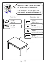 Preview for 3 page of Furniture of America CM3870T-VN Assembly Instructions