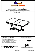 Preview for 1 page of Furniture of America CM3878T Assembly Instructions Manual