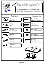 Preview for 3 page of Furniture of America CM3878T Assembly Instructions Manual