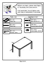 Preview for 3 page of Furniture of America CM3882T Assembly Instructions