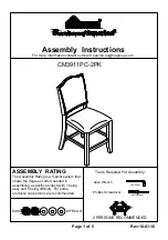 Preview for 1 page of Furniture of America CM3911PC-2PK Assembly Instructions