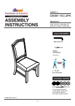 Preview for 1 page of Furniture of America CM3911SC-2PK Assembly Instructions Manual