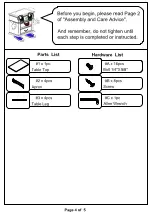 Preview for 4 page of Furniture of America CM3920PT-3838 Assembly Instructions