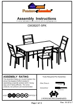 Preview for 1 page of Furniture of America CM3920T-5PK Assembly Instructions Manual