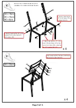 Preview for 5 page of Furniture of America CM3920T-5PK Assembly Instructions Manual