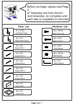 Preview for 3 page of Furniture of America CM3921SC-2PK Assembly Instructions Manual