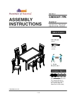 Preview for 1 page of Furniture of America CM3930T-7PK Assembly Instructions Manual