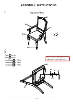 Preview for 6 page of Furniture of America CM3970AC-2PK Assembly Instructions Manual