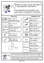 Preview for 4 page of Furniture of America CM3970GL-AC-2PK Assembly Instructions Manual