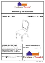 Preview for 1 page of Furniture of America CM3970SC-2PK Assembly Instructions Manual