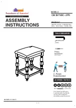 Preview for 1 page of Furniture of America CM3979BC-2PK Assembly Instructions Manual