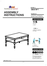 Furniture of America CM3979PT Assembly Instructions Manual preview