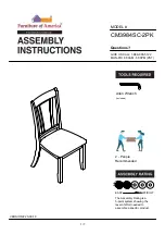 Preview for 1 page of Furniture of America CM3984SC-2PK Assembly Instructions Manual