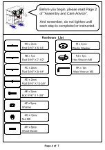 Preview for 4 page of Furniture of America CM4056C Assembly Instructions Manual