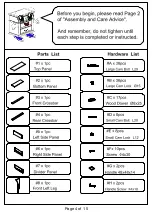 Preview for 4 page of Furniture of America cM4085S Assembly Instructions Manual