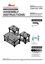 Preview for 1 page of Furniture of America CM4102-3PK Assembly Instructions Manual