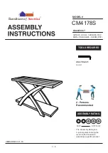 Preview for 1 page of Furniture of America CM4178S Assembly Instructions Manual