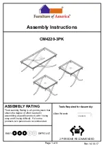 Preview for 1 page of Furniture of America CM4220-3PK Assembly Instructions Manual