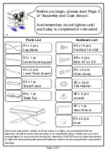 Preview for 3 page of Furniture of America CM4230C Assembly Instructions