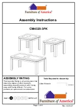 Preview for 1 page of Furniture of America CM4320-3PK Assembly Instructions Manual