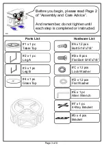 Preview for 3 page of Furniture of America CM4321C Assembly Instructions Manual