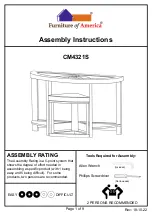 Preview for 1 page of Furniture of America CM4321S Assembly Instructions Manual