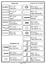 Preview for 3 page of Furniture of America CM4321S Assembly Instructions Manual