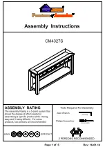 Preview for 1 page of Furniture of America CM4327S Assembly Instructions Manual