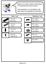 Preview for 3 page of Furniture of America CM4327S Assembly Instructions Manual