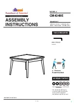 Preview for 1 page of Furniture of America CM4349E Assembly Instructions Manual