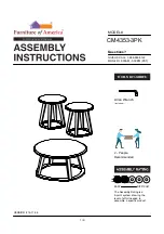 Furniture of America CM4353-3PK Assembly Instructions Manual preview